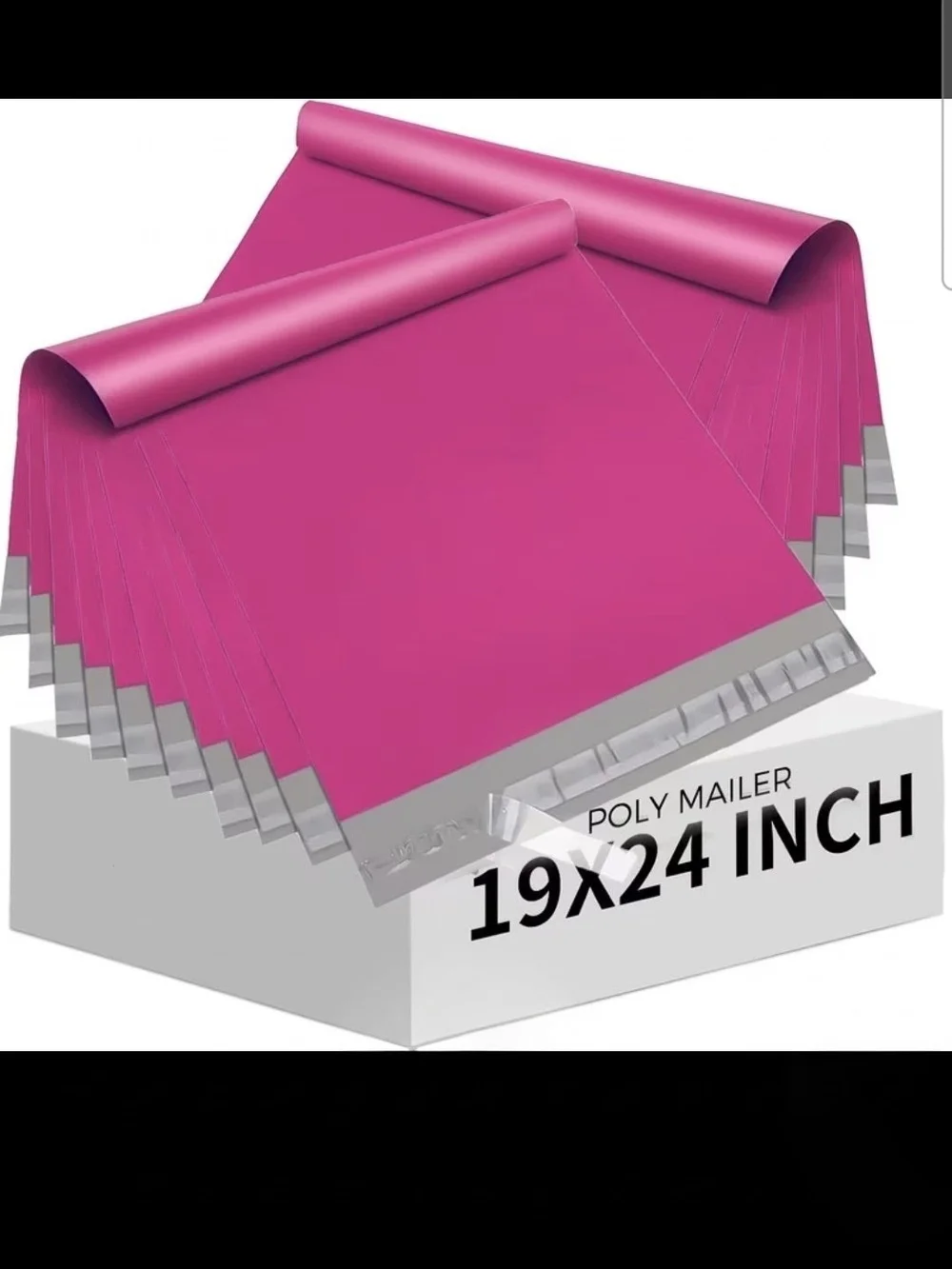 Hot Pink Poly Mailer 19x24 - Qty 20- Durable Shipping Bags